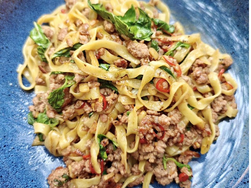 Stir-fried Beef with Khao Soi Noodles